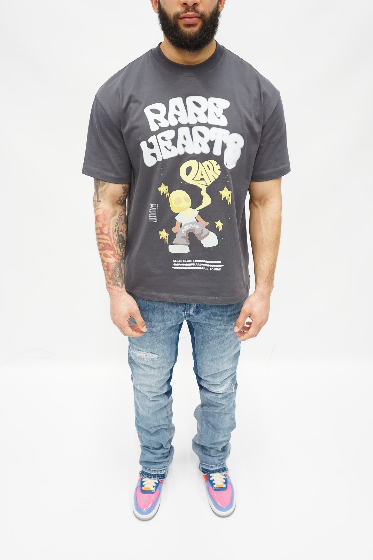 SALE - Rare Hearts Grey-Tee