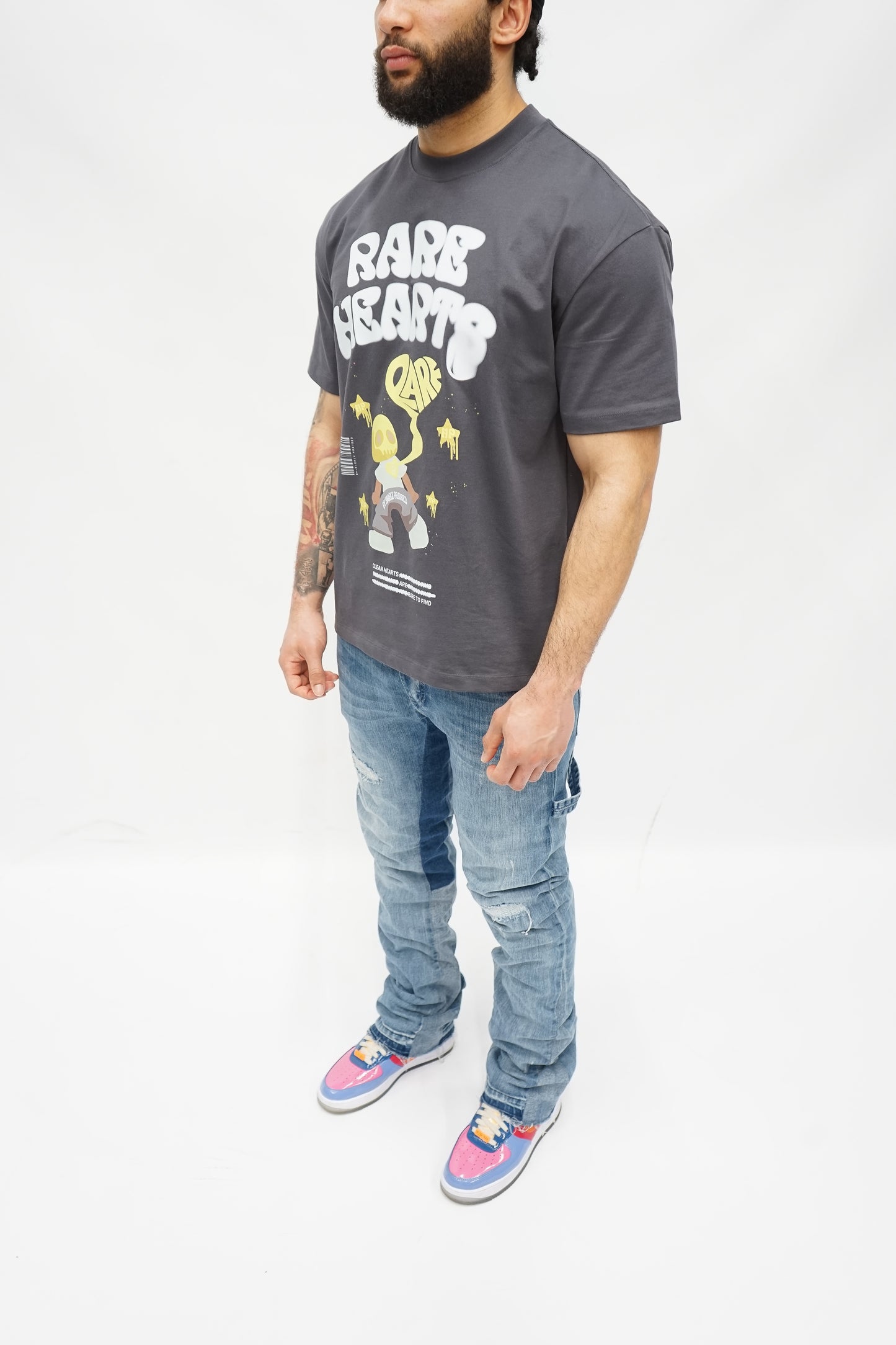 SALE - Rare Hearts Grey-Tee